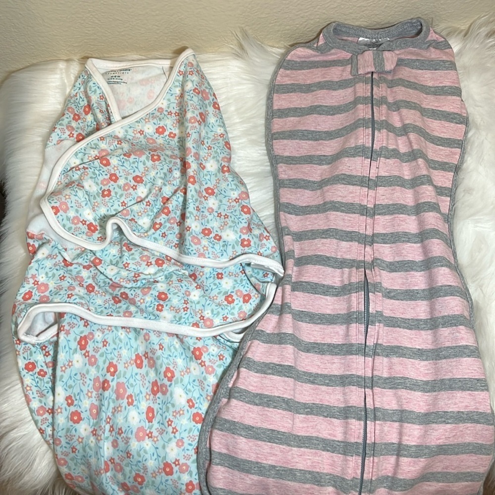 Set of 2 Baby Pajama Swaddles Sleep Sacks